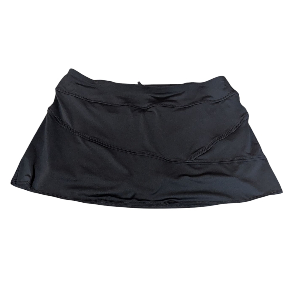 Athleta Skort Black Built in Shorts XL Tennis Pickleball Golf Preppy Athletic